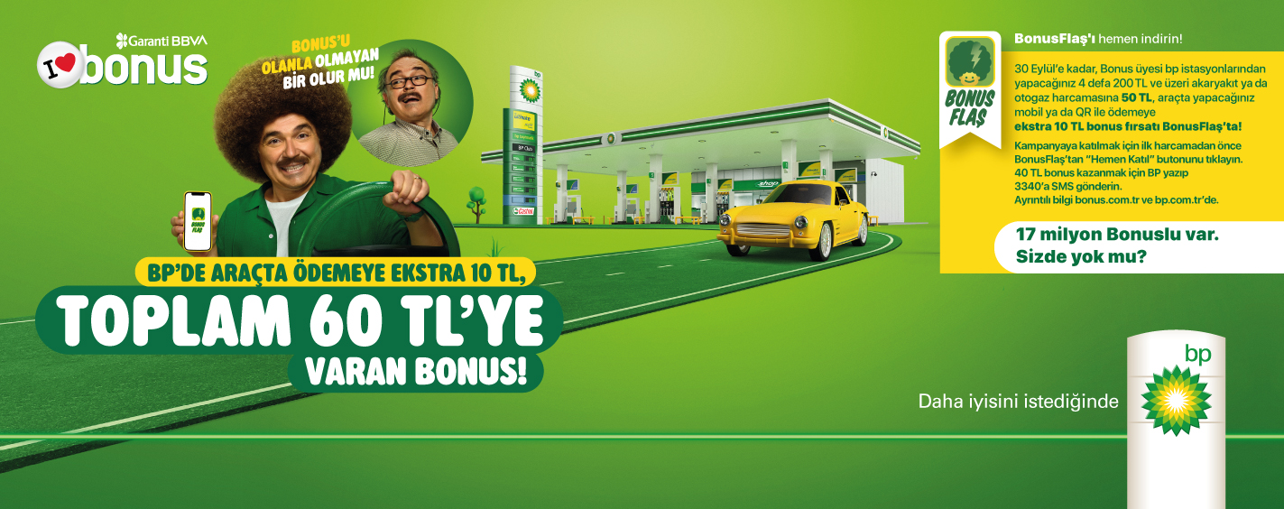 BP'de araçta ödemeye ektra 10 TL, toplam 60 TL'ye varan bonus!